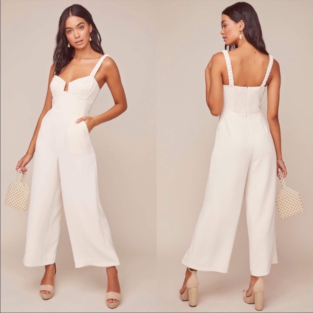 ASTR The Label white jumpsuit - medium
